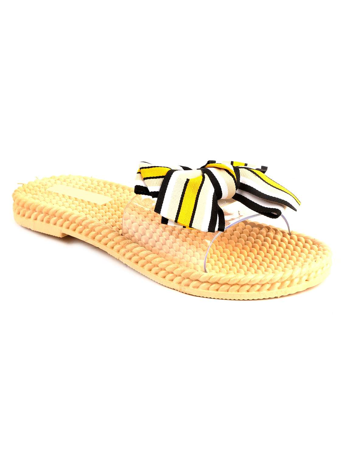 yellow fabric slip on sandals - 19129284 - Zoom Image - 0