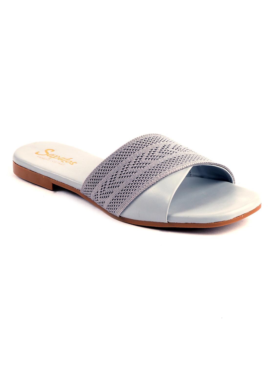 grey synthetic slip on sandals - 19129295 - Zoom Image - 0