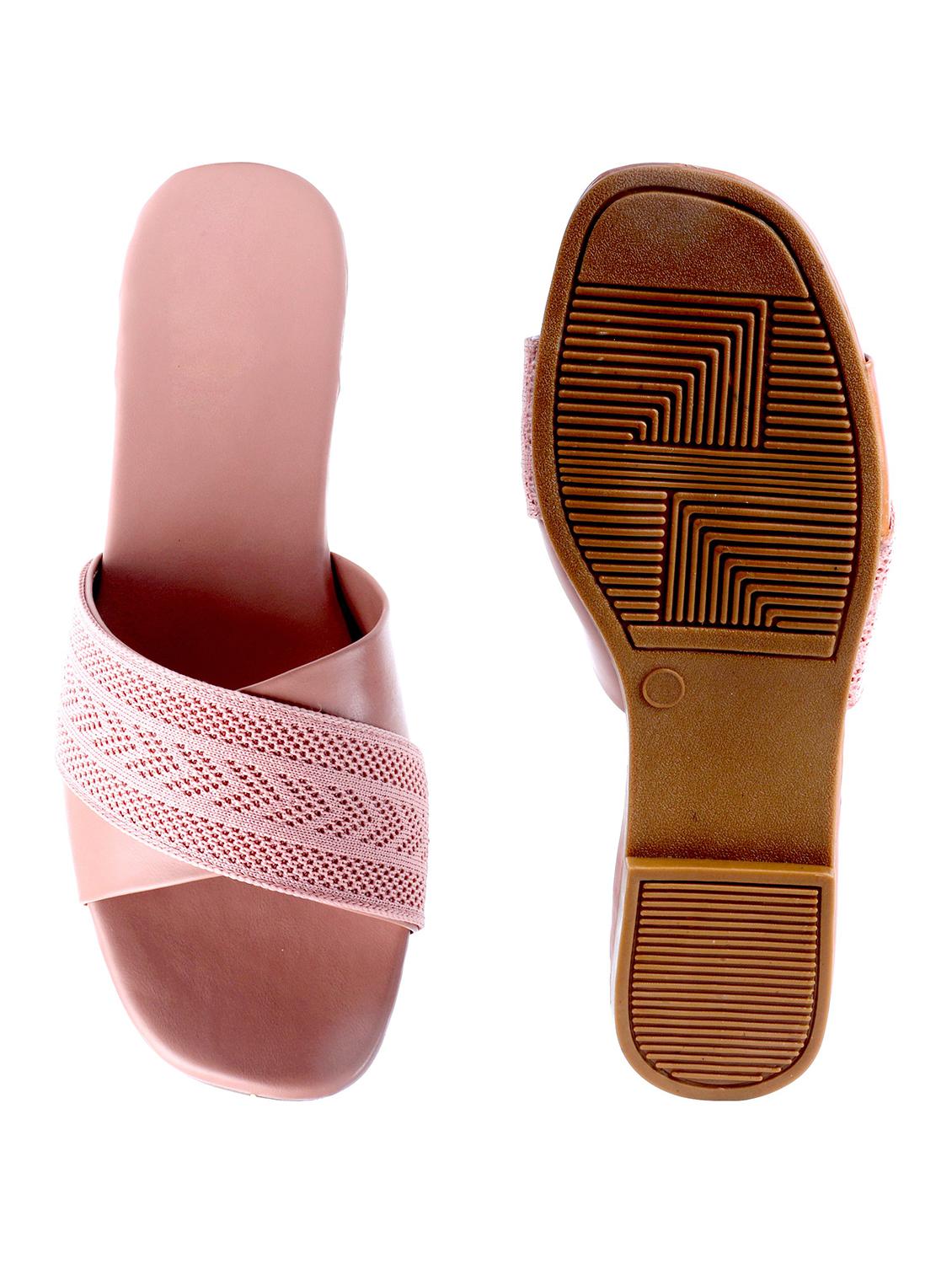 pink synthetic slip on sandals - 19129296 - Standard Image - 3