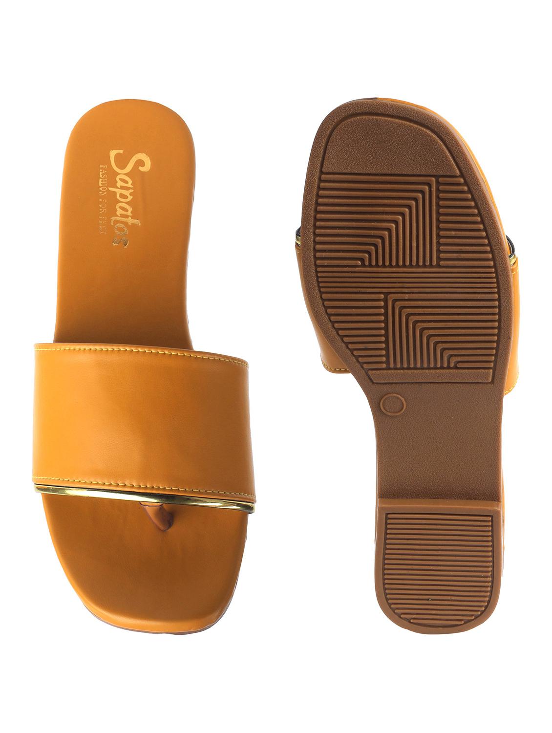 yellow slip on sandals - 19129301 - Standard Image - 3
