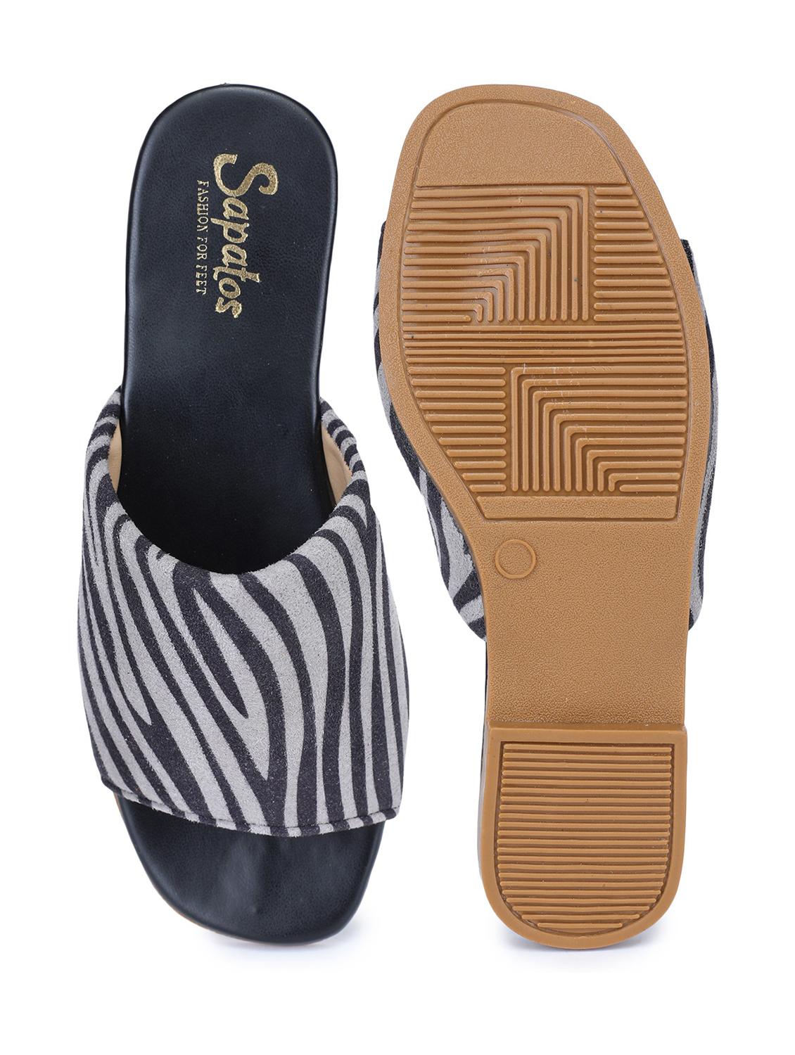 grey slip on sandals - 19129307 - Standard Image - 3