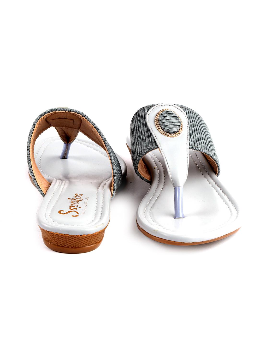 grey synthetic slip on sandals - 19129330 - Standard Image - 3
