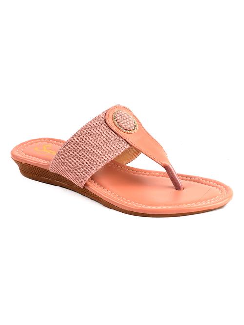 pink synthetic slip on sandals - 19129331 -  Standard Image - 0