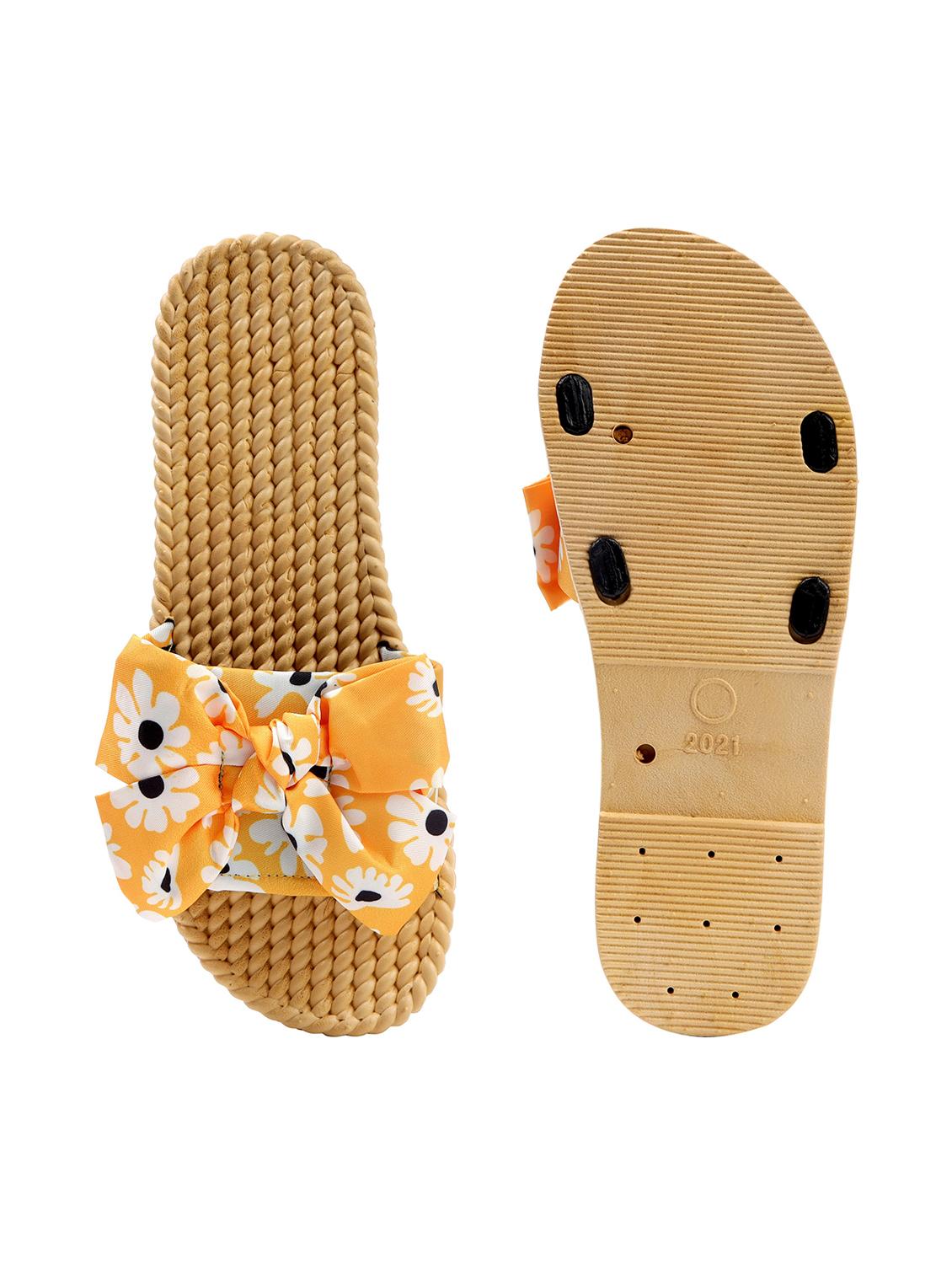 women yellow slip on sandal - 19129365 - Standard Image - 3