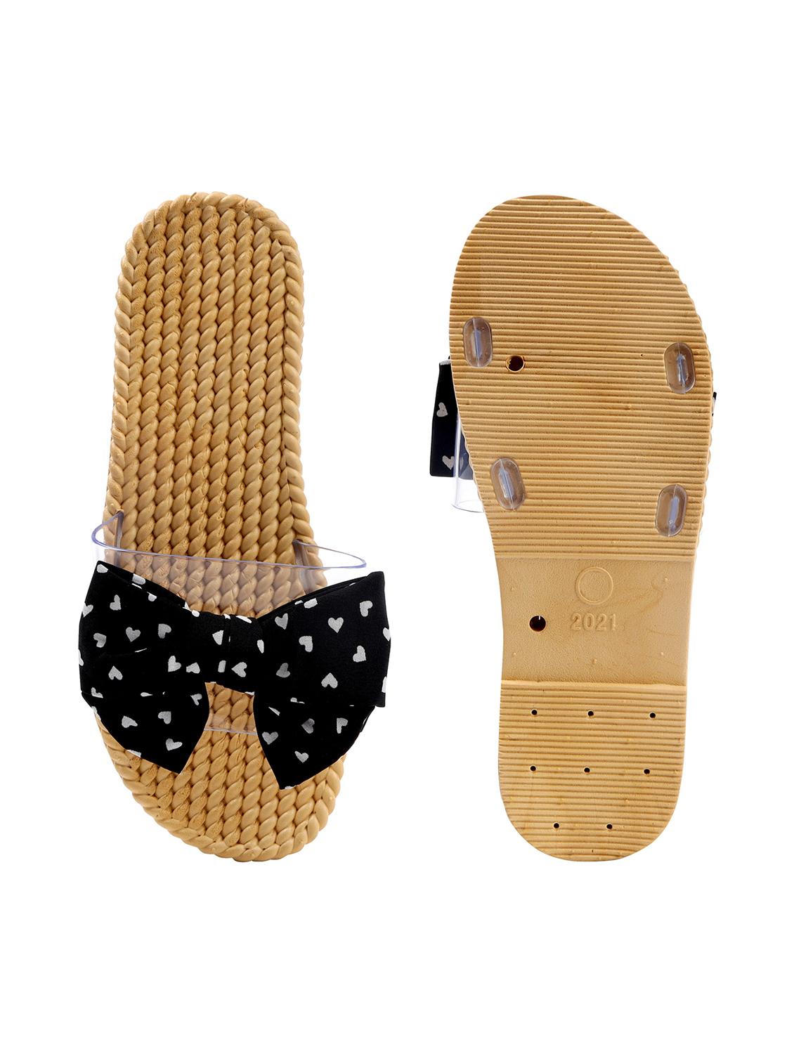 black slip on sandals - 19129373 - Standard Image - 3
