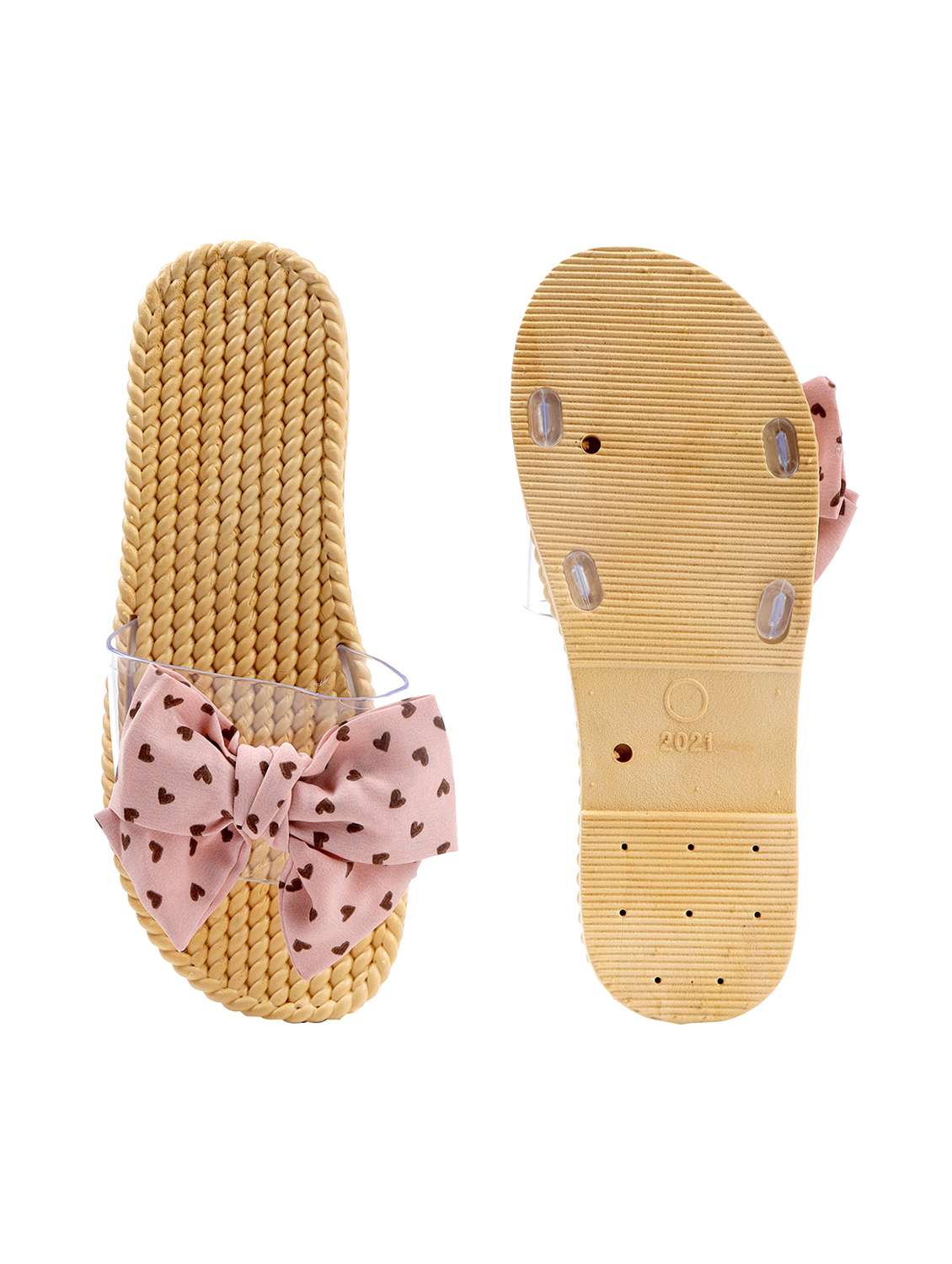 pink slip on sandals - 19129374 -  Standard Image - 3
