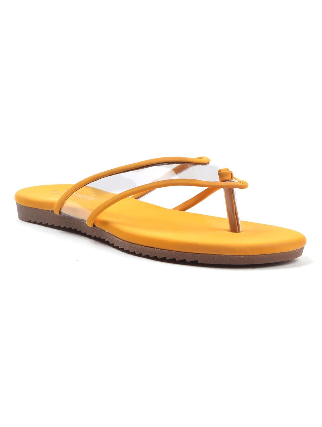 yellow solid slip on sandal - 19129391 - Zoom Image - 0