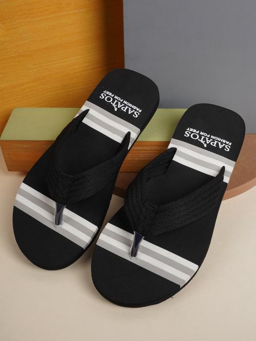black striped flip flop - 19129446 -  Standard Image - 0