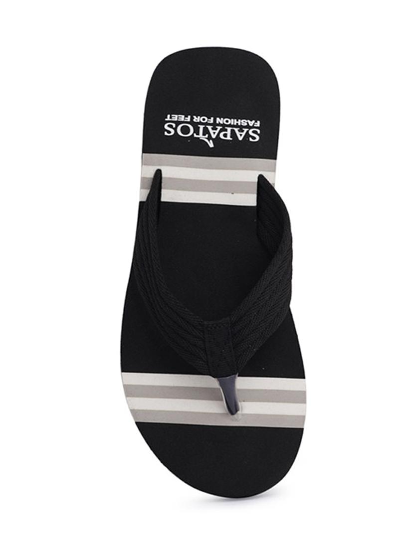 black striped flip flop - 19129446 - Standard Image - 3
