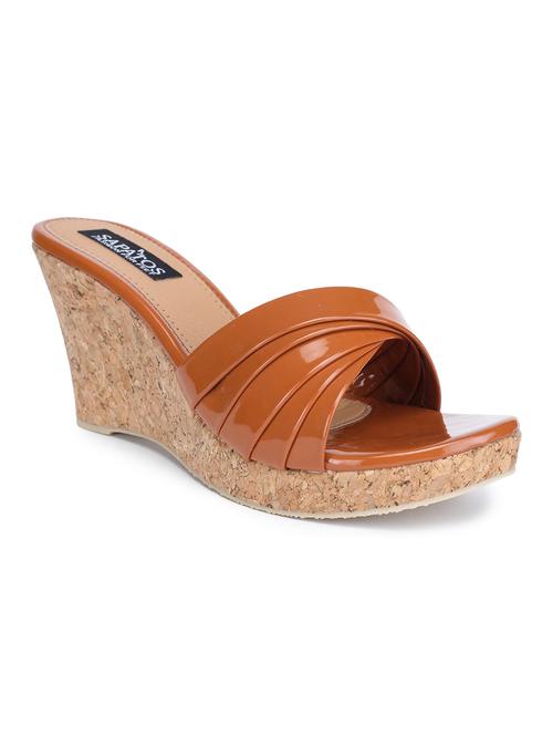 tan wedge sandal - 19129559 - Standard Image - 0