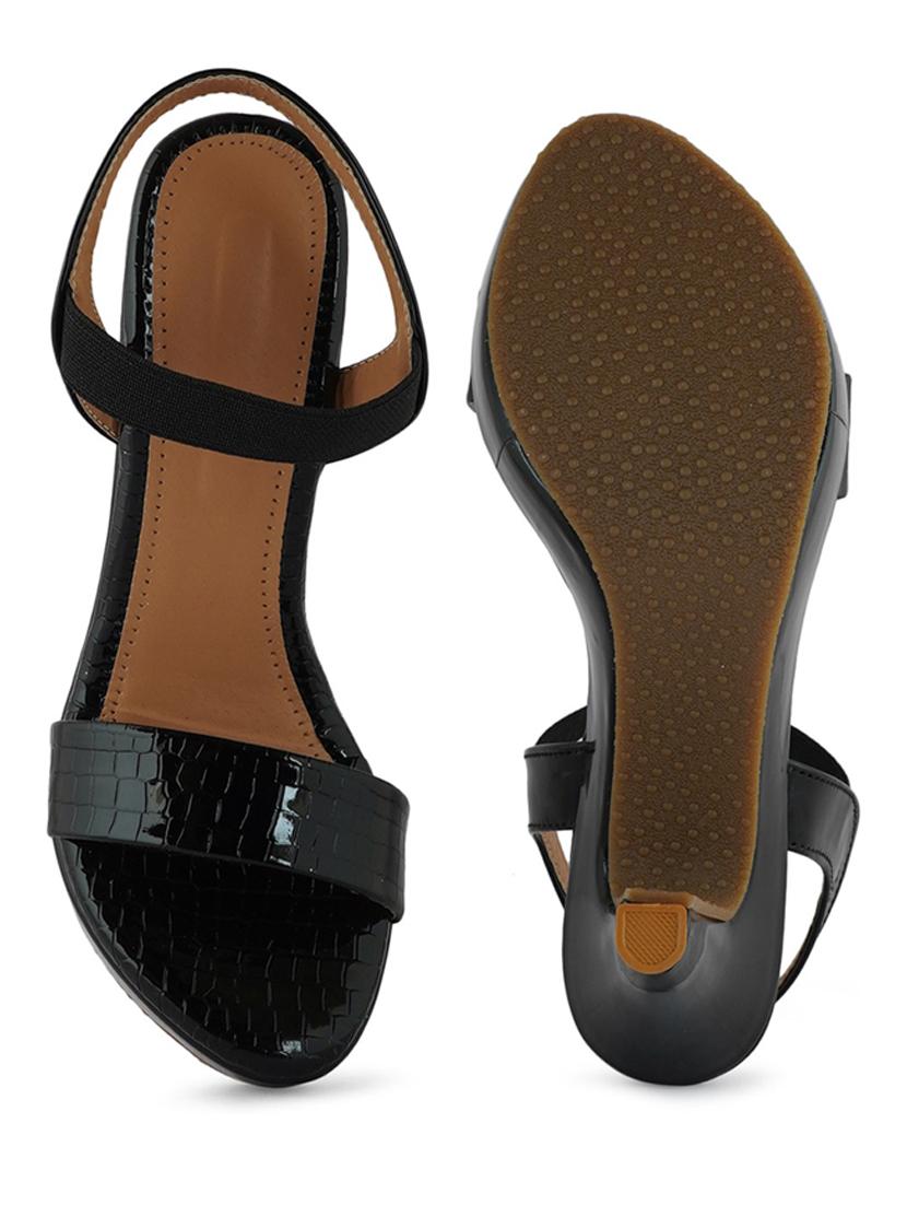 black ankle strap sandal - 19129679 - Standard Image - 3