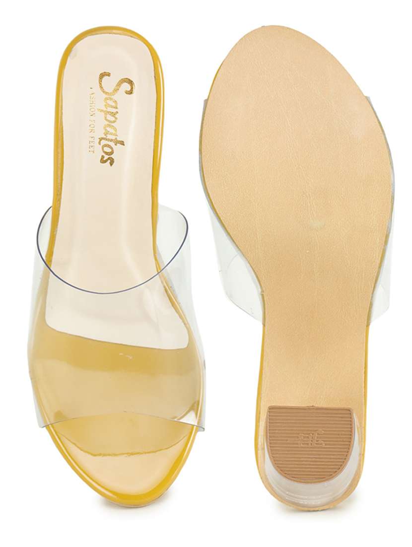 women solid slip on sandal - 19129723 - Standard Image - 3