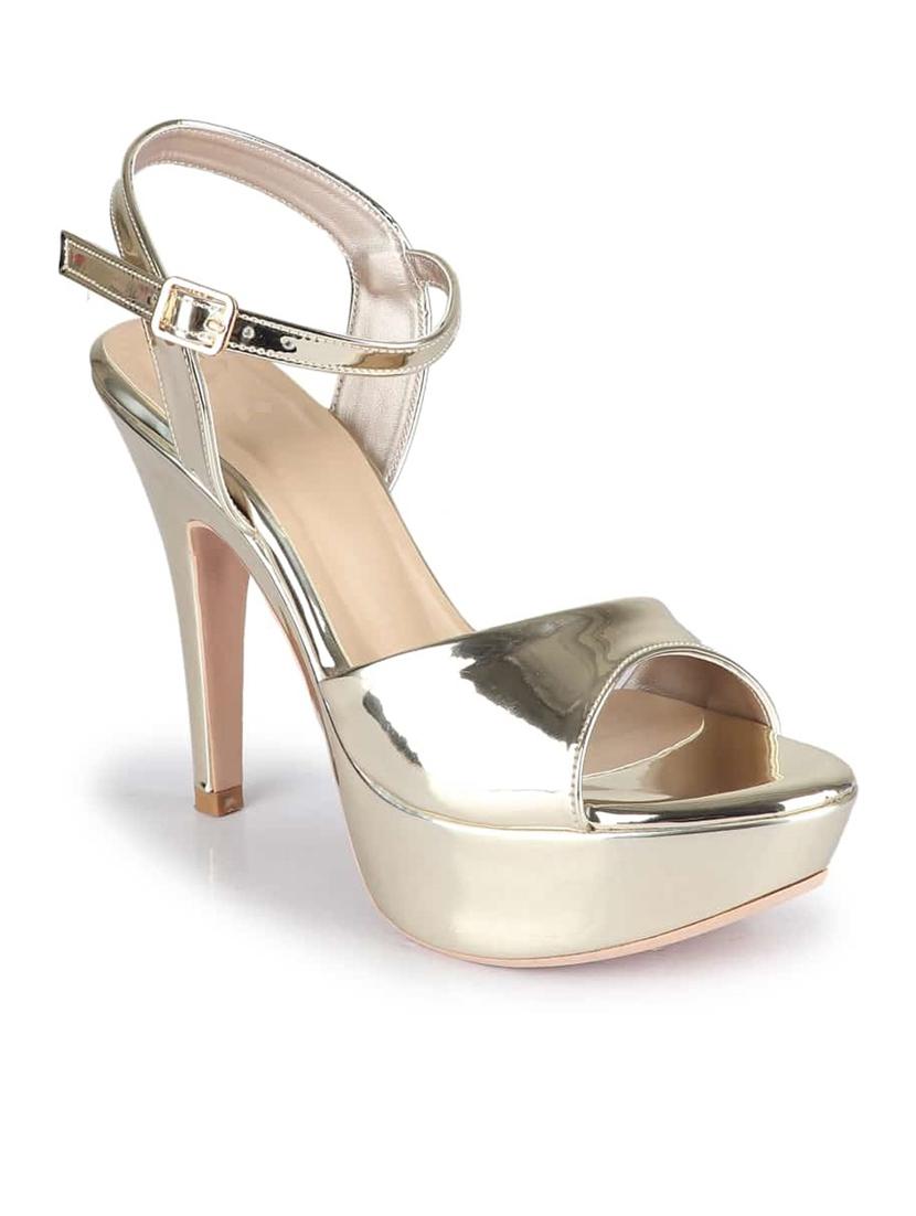 golden ankle strap sandal - 19129752 - Zoom Image - 0
