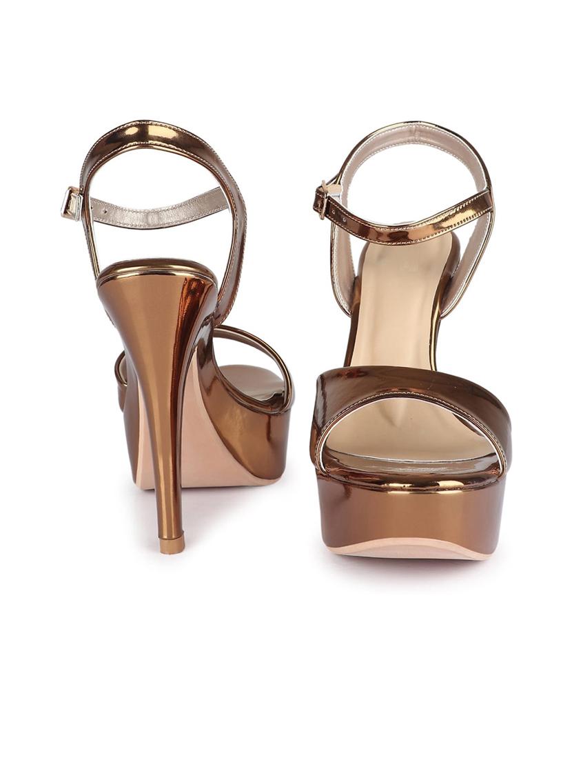 copper ankle strap sandal - 19129753 - Standard Image - 3
