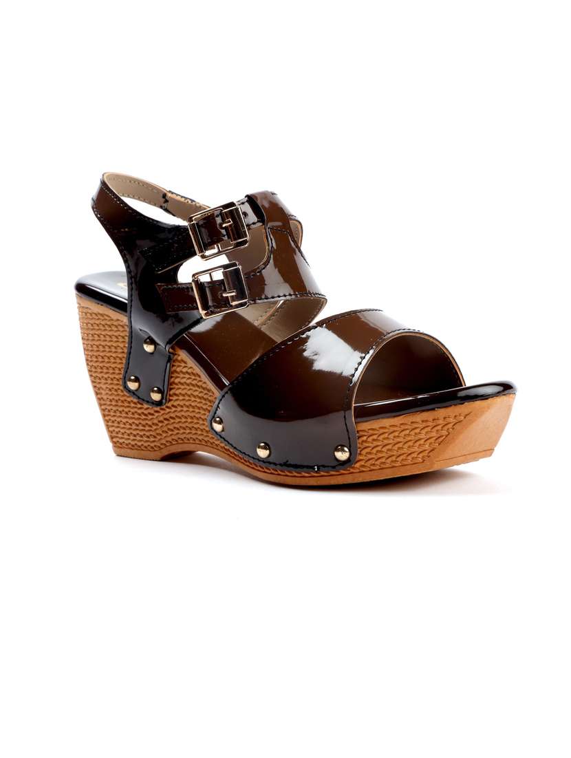 brown ankle strap sandal - 19129782 - Zoom Image - 0