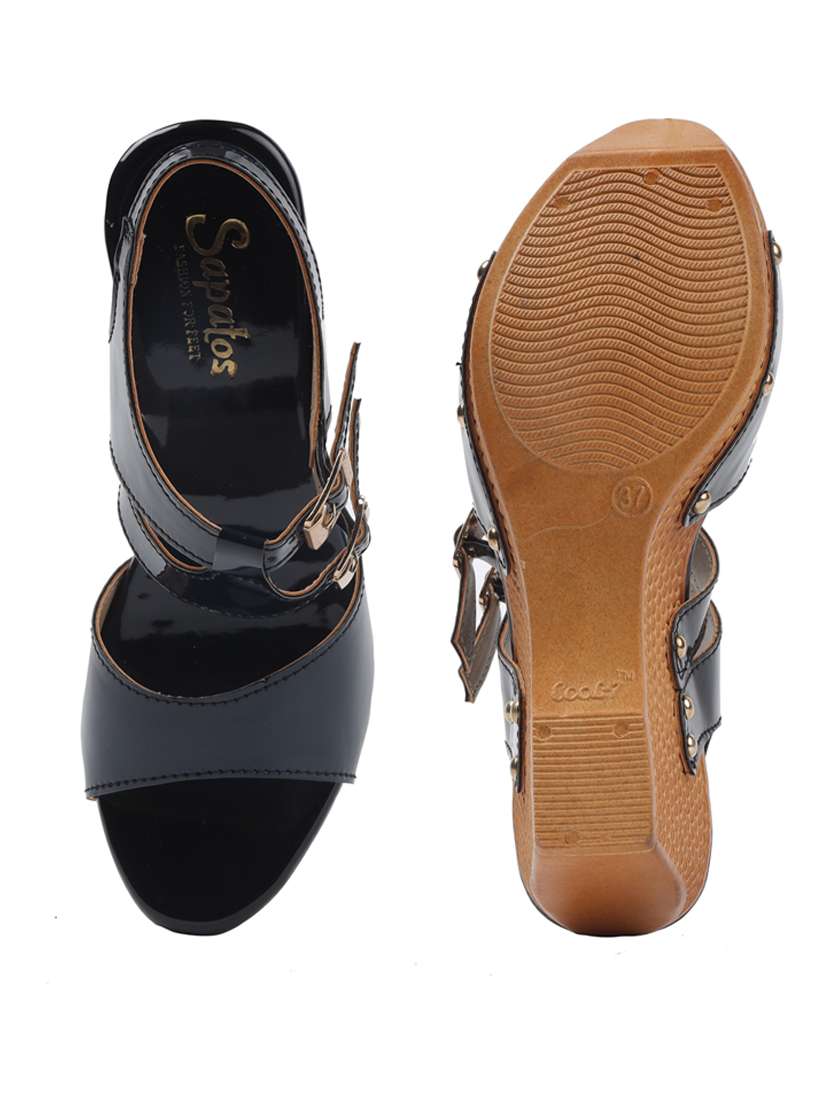 black ankle strap sandal - 19129783 - Standard Image - 3