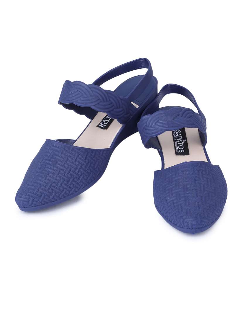 navy back strap sandal - 19129794 - Standard Image - 3