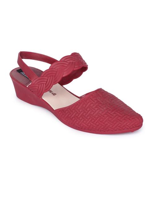 maroon back strap sandal - 19129795 - Standard Image - 0