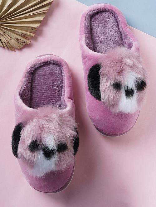 purple fabric slippers flip flops - 19129874 - Standard Image - 0