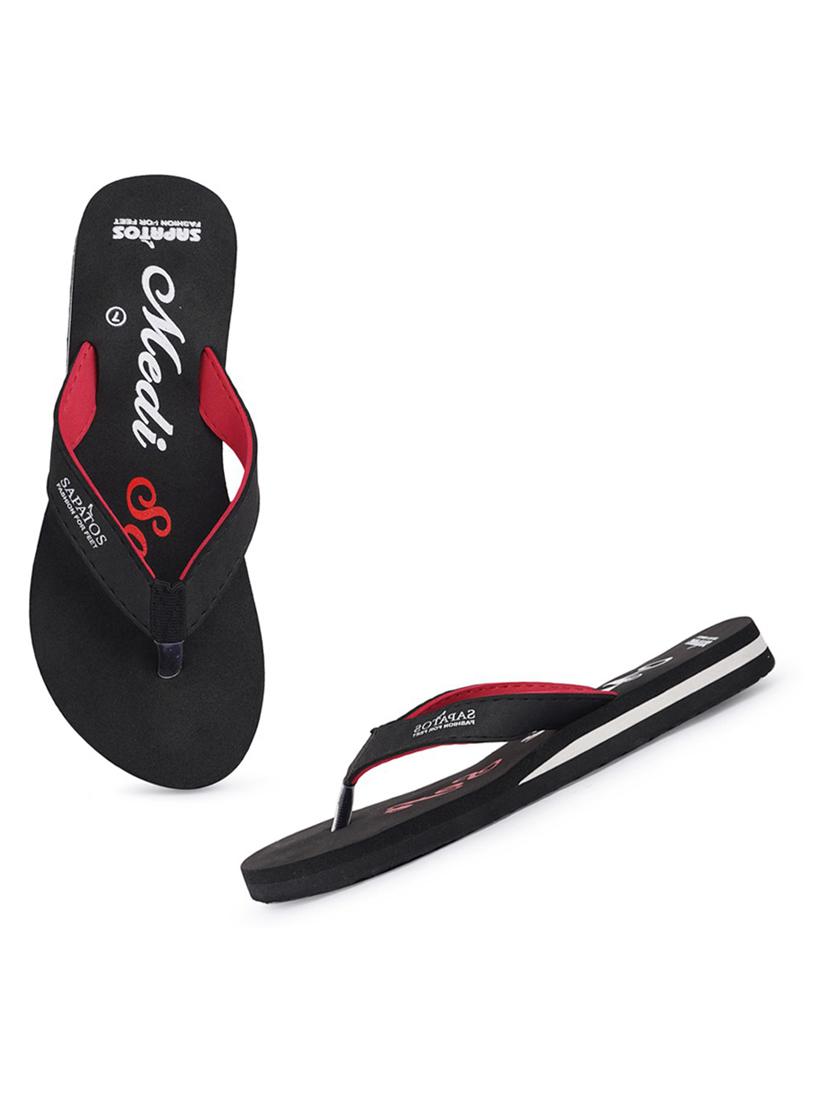black slippers flip flop - 19129883 - Standard Image - 3