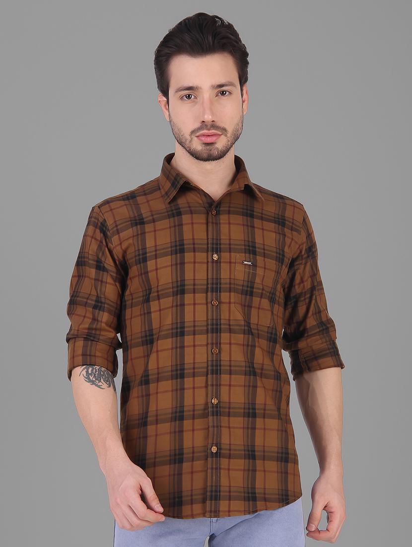 mens checks casual shirt