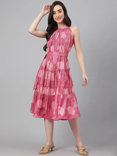 women's fit & flare floral dress - 19130349 -  Standard Image - 0