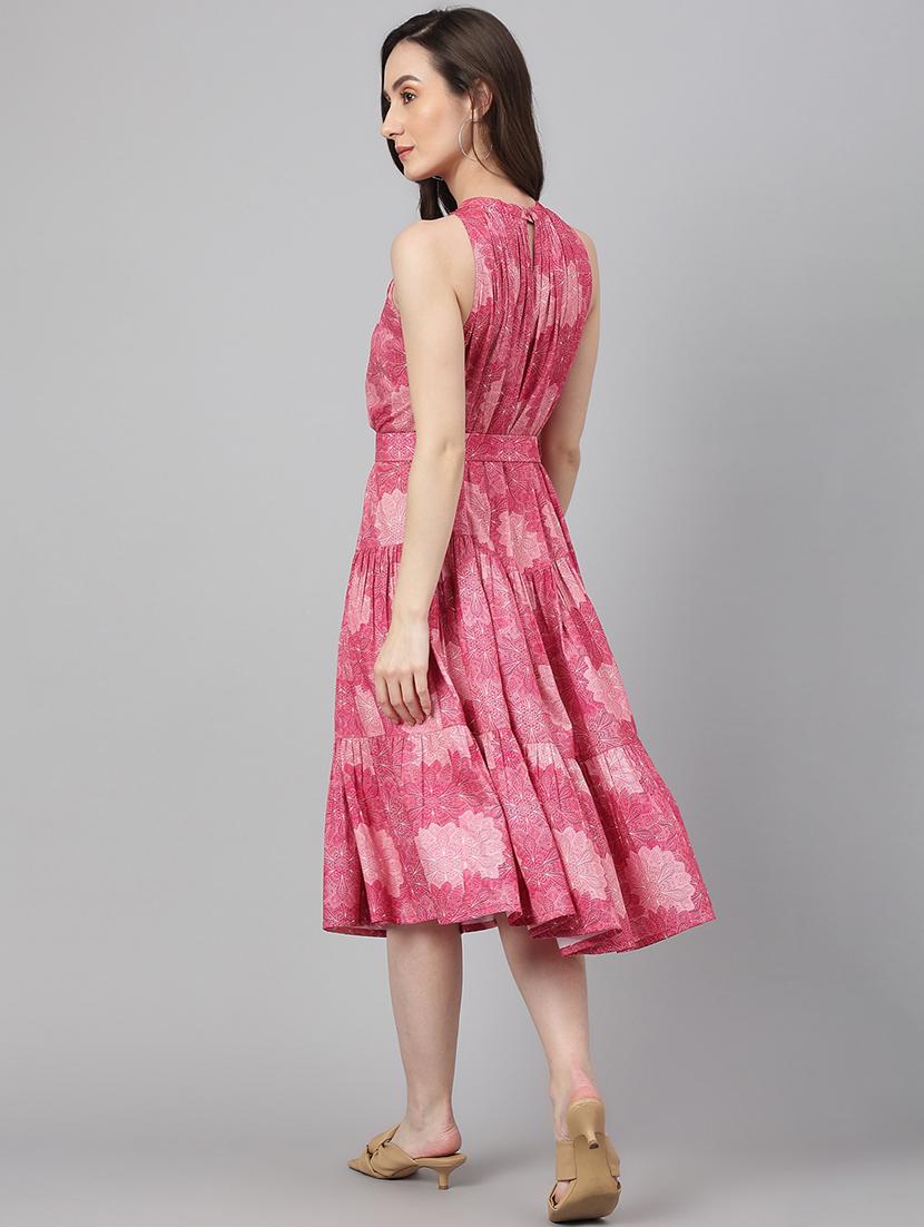 women's fit & flare floral dress - 19130349 - Standard Image - 3