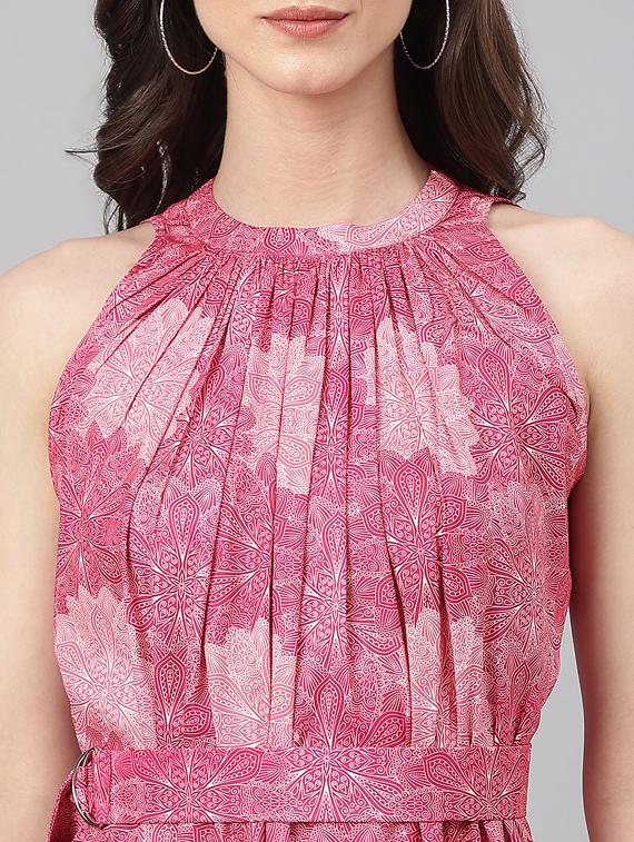 women's fit & flare floral dress - 19130349 - Standard Image - 5