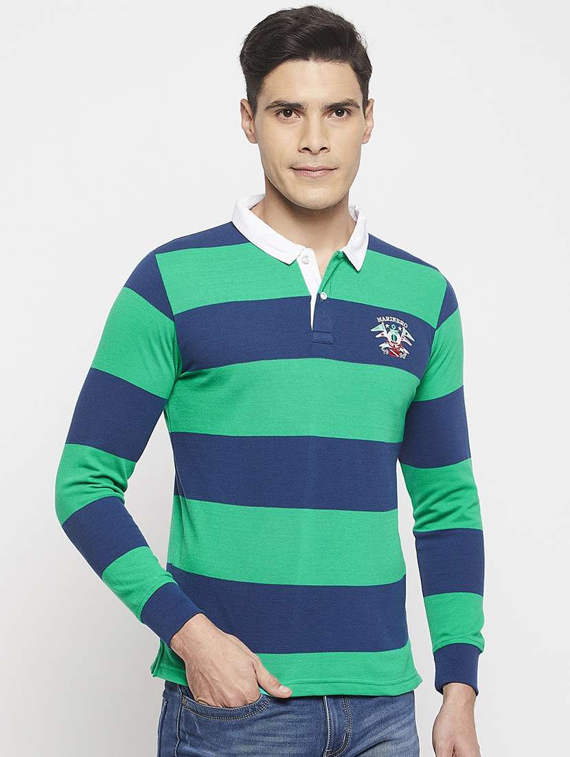 polo neck striped t-shirt 