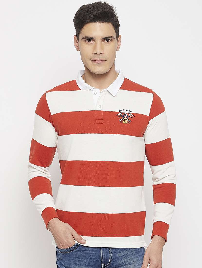 polo neck striped t-shirt 