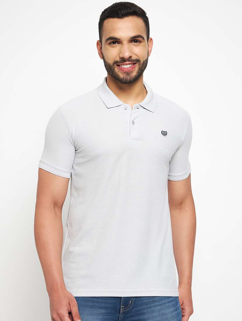 polo neck solid t-shirt 