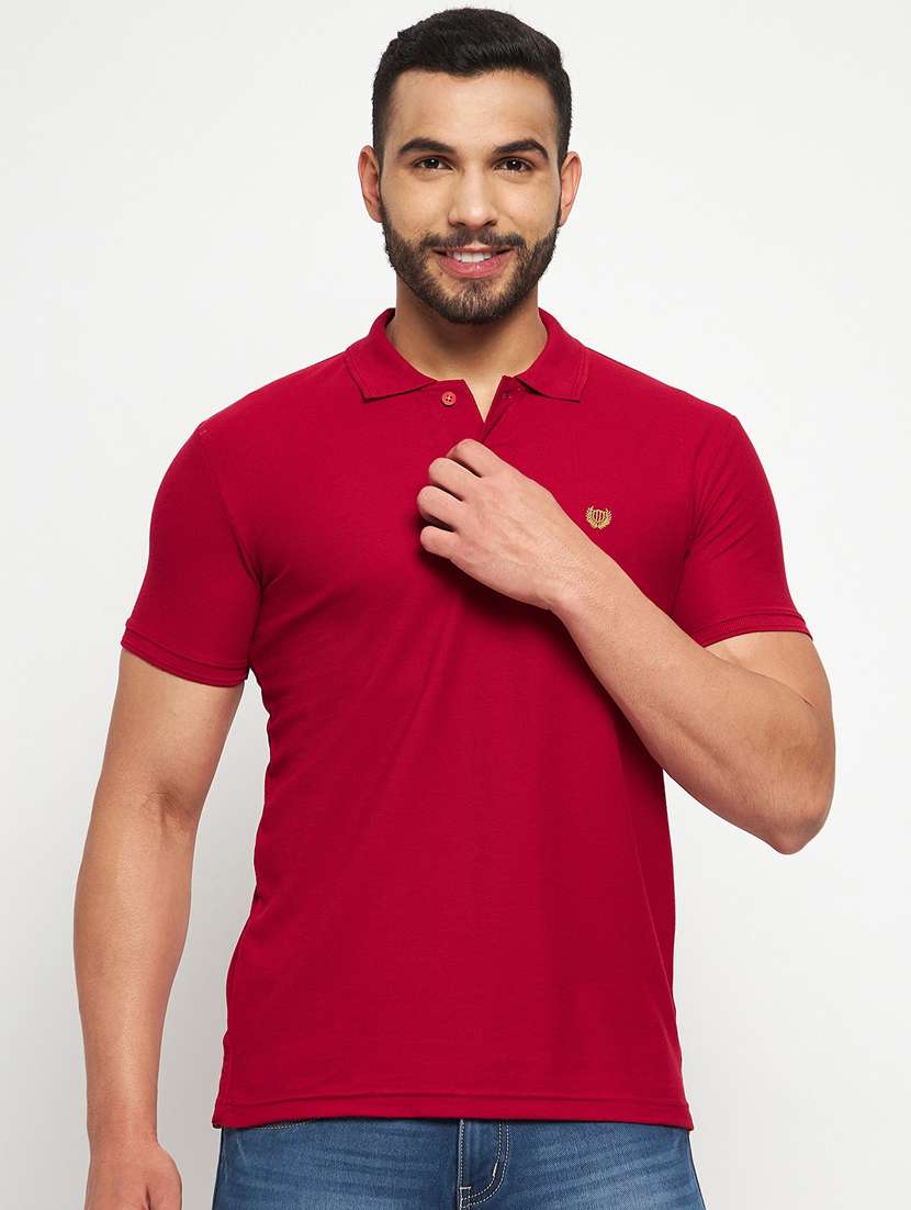 polo neck solid t-shirt  - 19131458 -  Zoom Image - 0