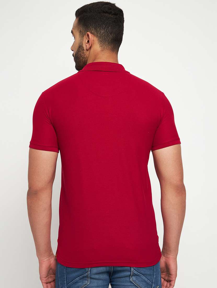 polo neck solid t-shirt  - 19131458 -  Standard Image - 3