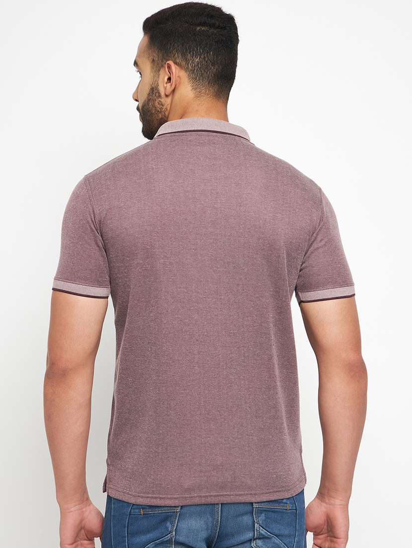 polo neck solid t-shirt  - 19131460 -  Standard Image - 3
