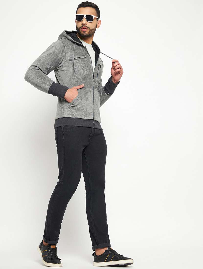 grey cotton blend sweatshirt - 19131668 -  Standard Image - 3