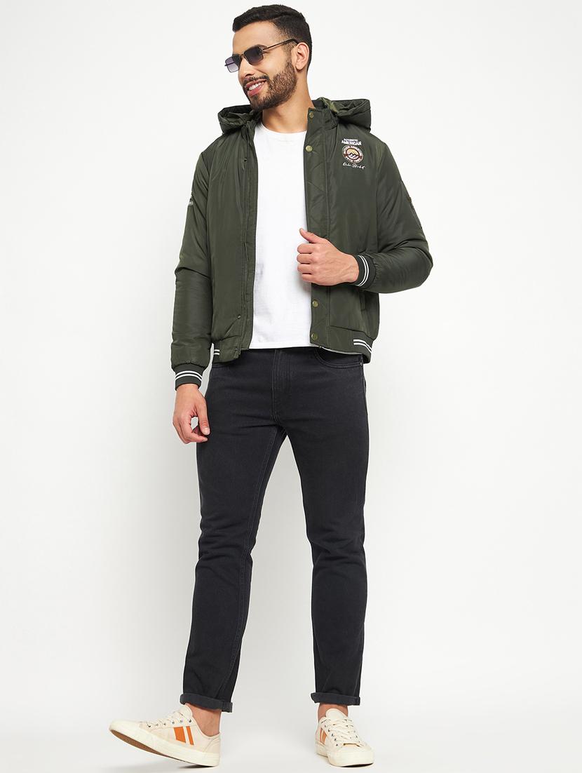 boys stand collar solid bomber jacket - 19131899 - Standard Image - 3