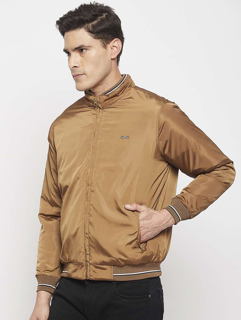 boys stand collar solid  bomber jacket - 19131902 -  Zoom Image - 0