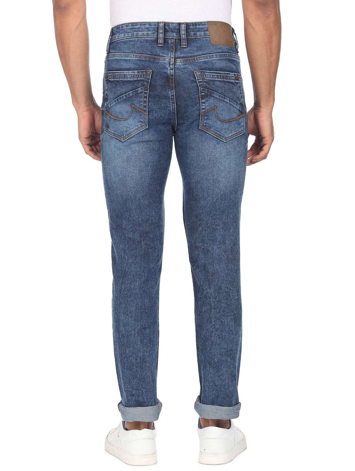 Mens Slim Fit Plain Jeans - 19132031 -  Standard Image - 3