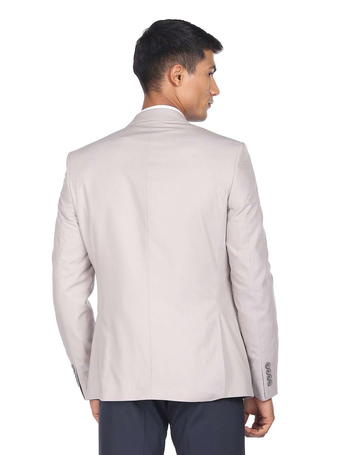 notched lapel single breasted formal blazer - 19132106 -  Standard Image - 3