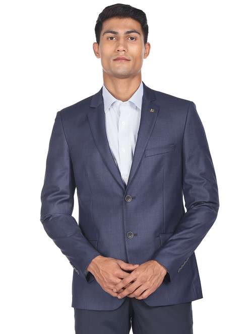 notched lapel single breasted formal blazer - 19132109 - Standard Image - 0