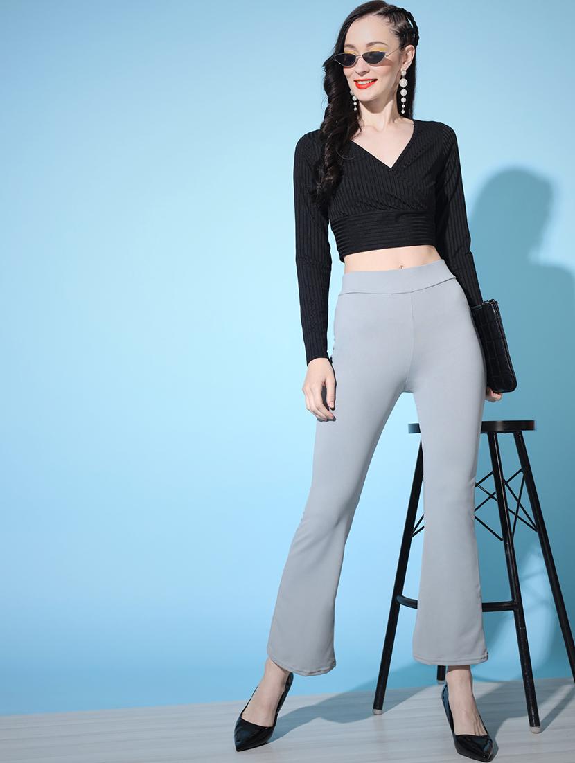 mid rise solid wide leg jegging - 19132139 - Standard Image - 3