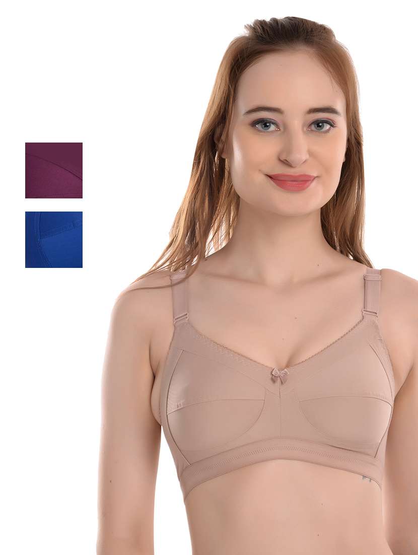 pack of 3 solid t-shirt bra 
