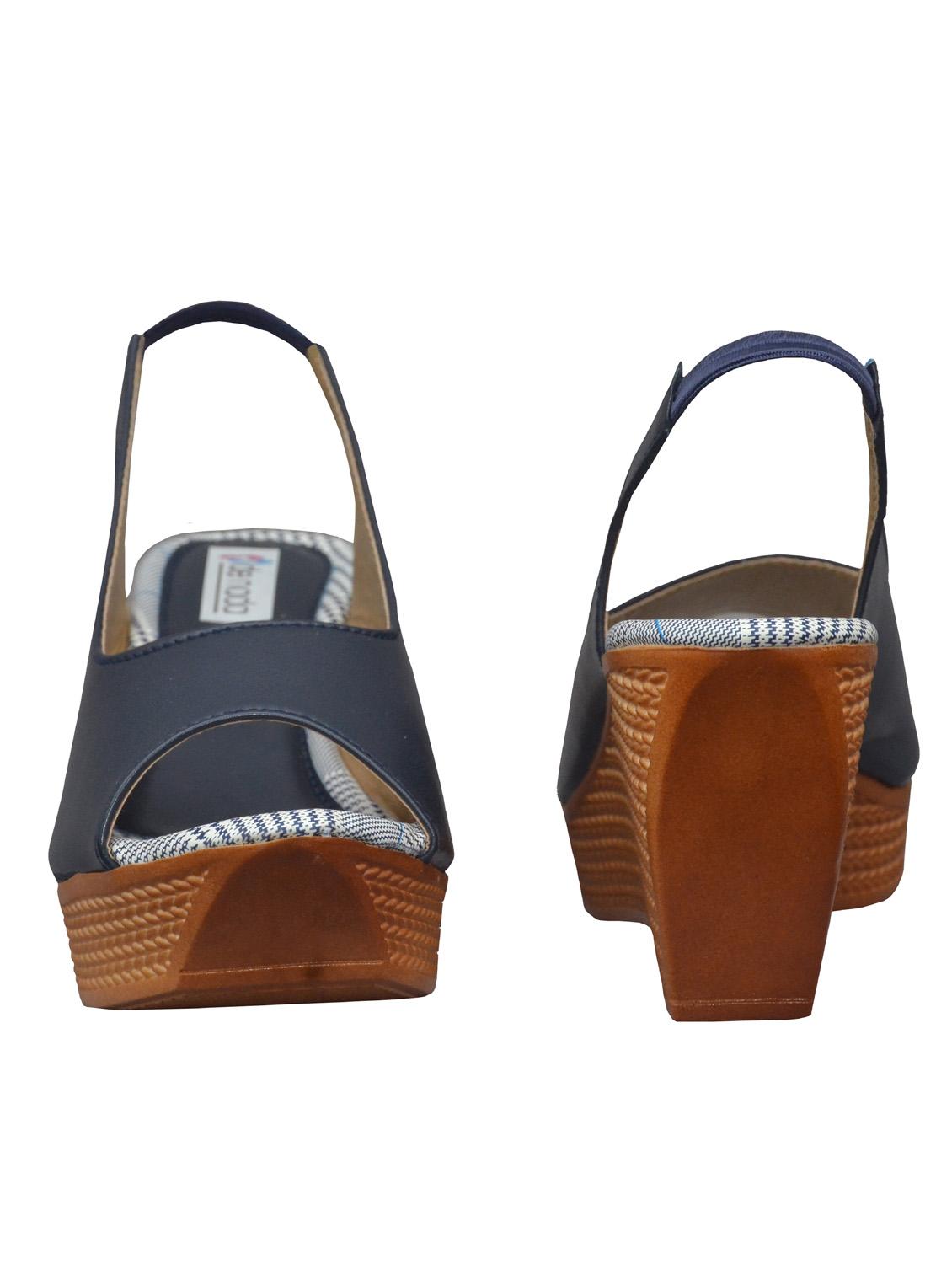 navy wedge sandal - 19133777 - Standard Image - 3