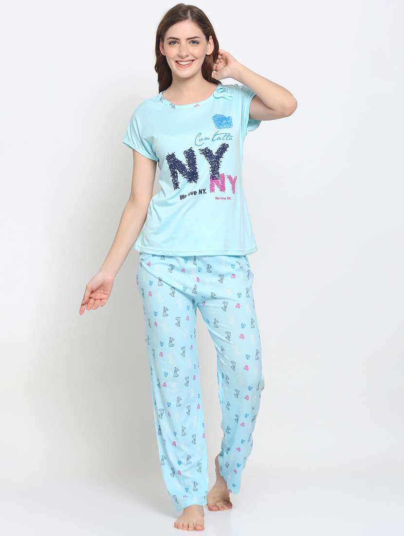 women printed night suit set  - 19136421 -  Zoom Image - 0