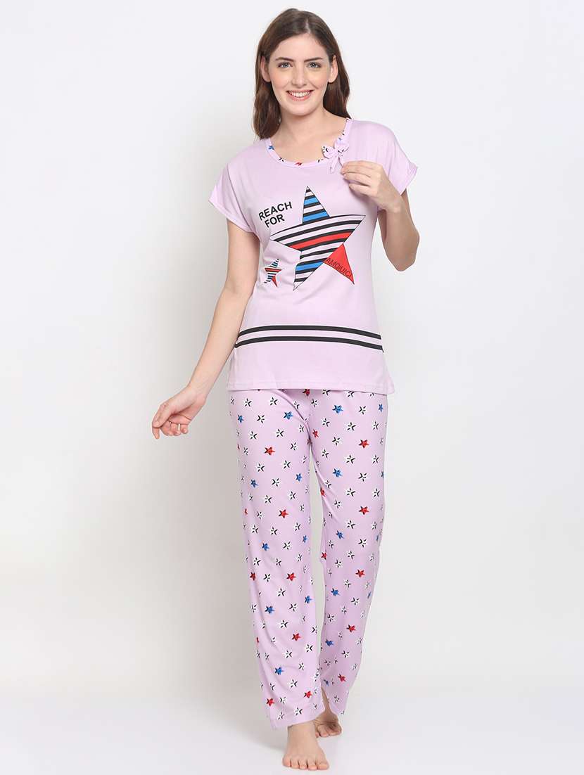 women printed night suit set  - 19136422 -  Zoom Image - 0