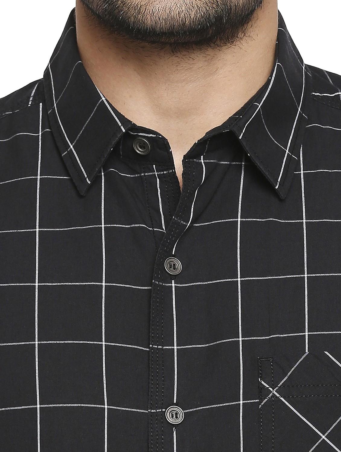 black checkered casual shirt - 19137478 - Standard Image - 5