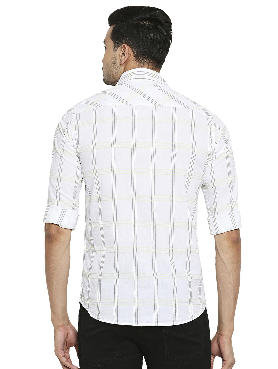 white checkered casual shirt - 19137480 - Standard Image - 3