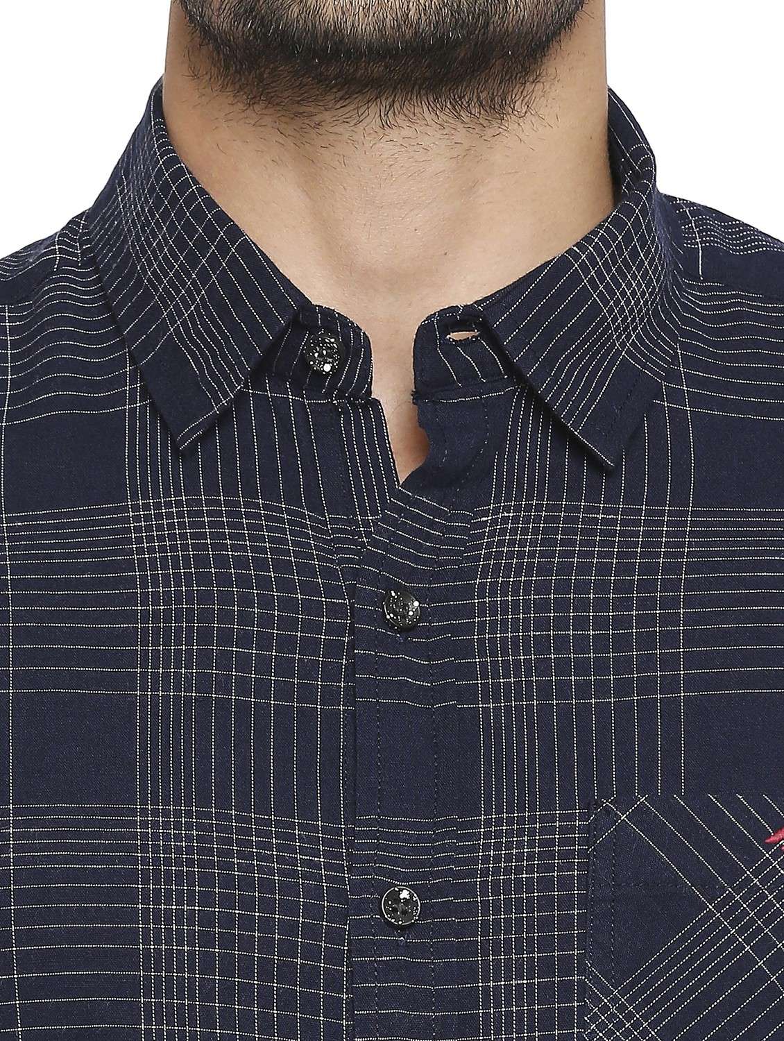 blue checkered casual shirt - 19137494 -  Standard Image - 5