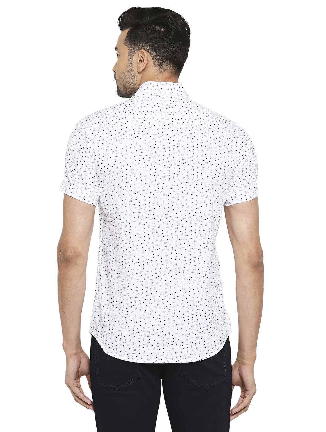 white printed casual shirt - 19137505 - Standard Image - 3