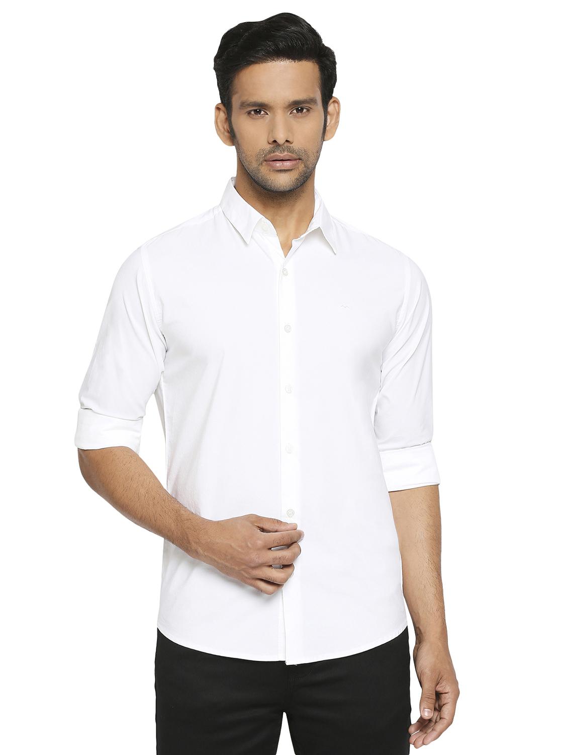 white solid casual shirt - 19137536 -  Zoom Image - 0